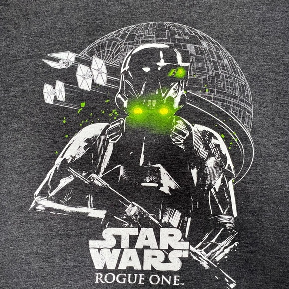 Star Wars Rogue One Tee Charcoal Gray XL EUC Death Trooper - Picture 4 of 11